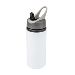 Fehér fényképes kulacs 600 ml – szürke ivókupakkal
