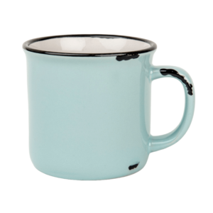 Világoskék retro fényképes kerámiabögre 11 oz