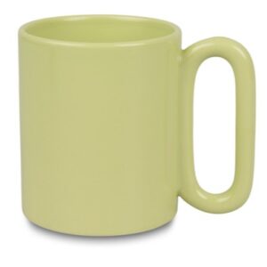 Világoszöld kerámiabögre ovális füllel 11 oz – saját képpel