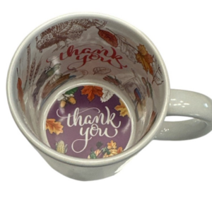 Thank You belső mintás bögre – őszi dekorral