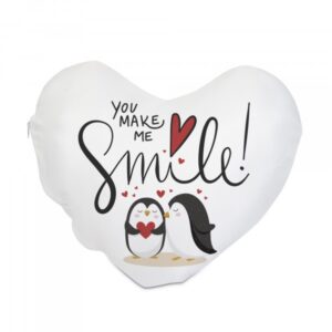 Szív alakú fényképes párnahuzat 40 × 44 cm