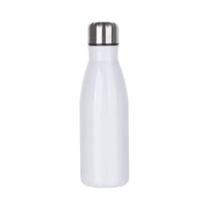 Fényképes fehér fémkulacs 500 ml – csavaros kupak