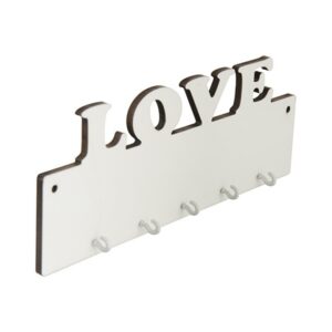 Egyedi kulcstartó fali MDF – LOVE felirattal